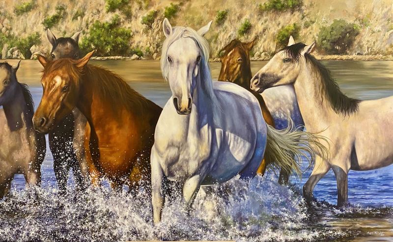 Wildlife — MV-002, pastel and colored pencil by Maryam Fardinfard