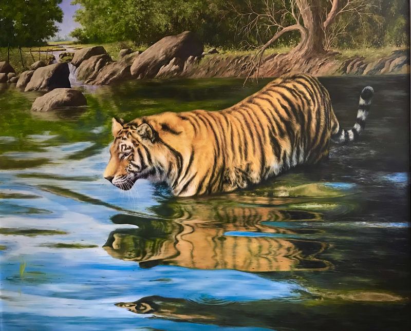 Wildlife — MV-010, pastel and colored pencil by Maryam Fardinfard