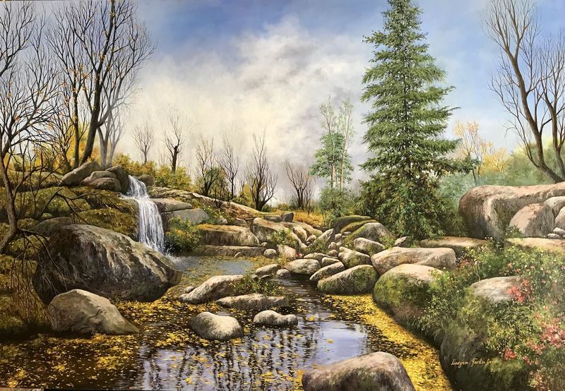 Nature — MV-018, pastel and colored pencil by Maryam Fardinfard