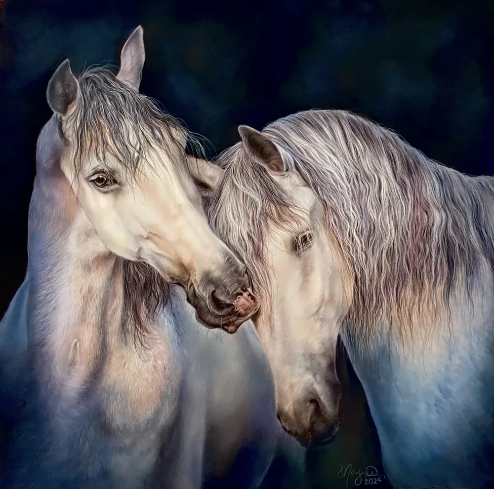 Whispers of Affection — Horses by Maryam Fardinfard